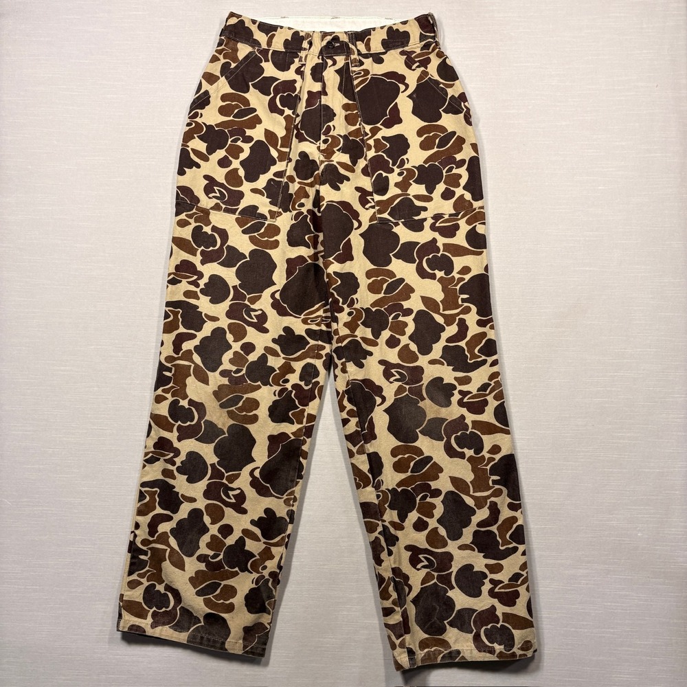 Vintage Winchester Camo Pants Men Small 29X29 Brown‎ Tan 90s Hunting Cotton